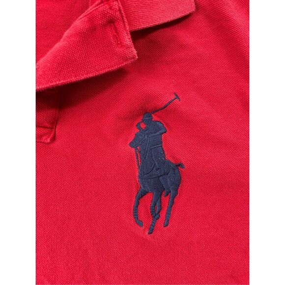 Polo Ralph Lauren Big Pony Polo Shirt Mens M Red Custom Slim Fit Classic 3 - Picture 2 of 11